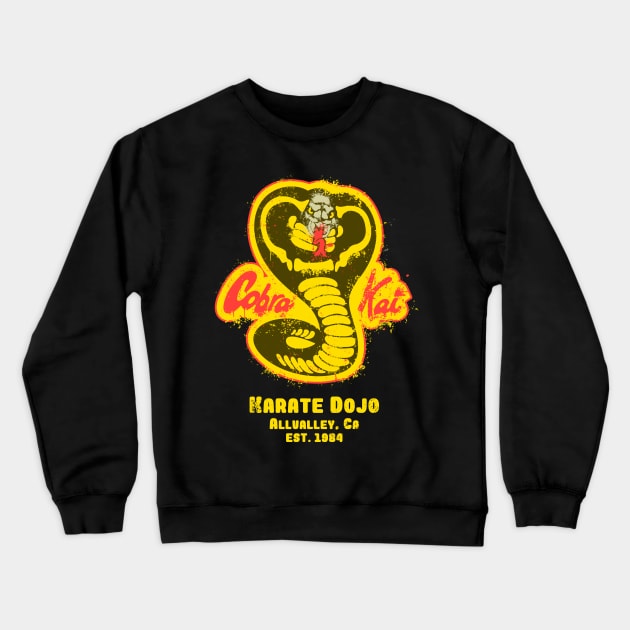 Cobra Kai vintage paint logo Crewneck Sweatshirt by LegendaryPhoenix